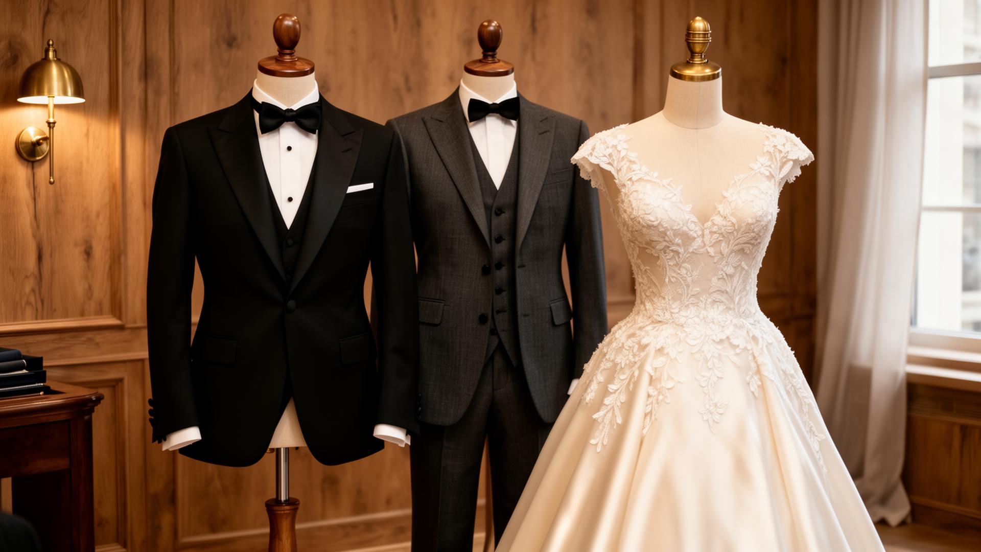 Brudklänning och smoking — festkläder hos Knalleskräddar'n i Borås